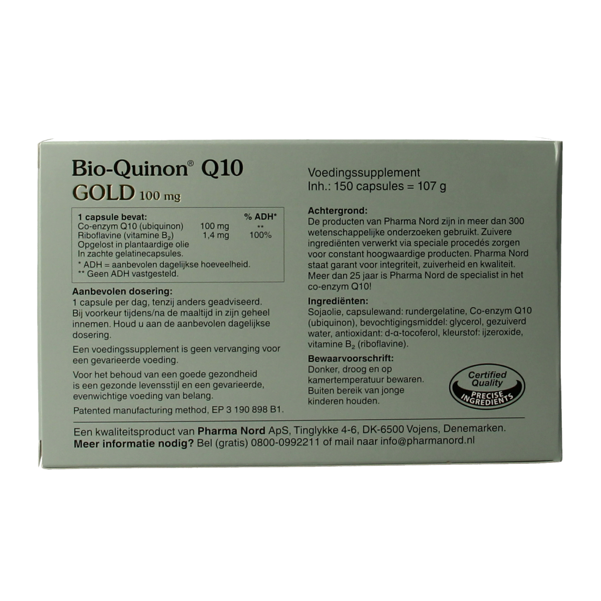 Pharma Nord Bio quinon Q10 gold 100 mg 150.00 Capsules