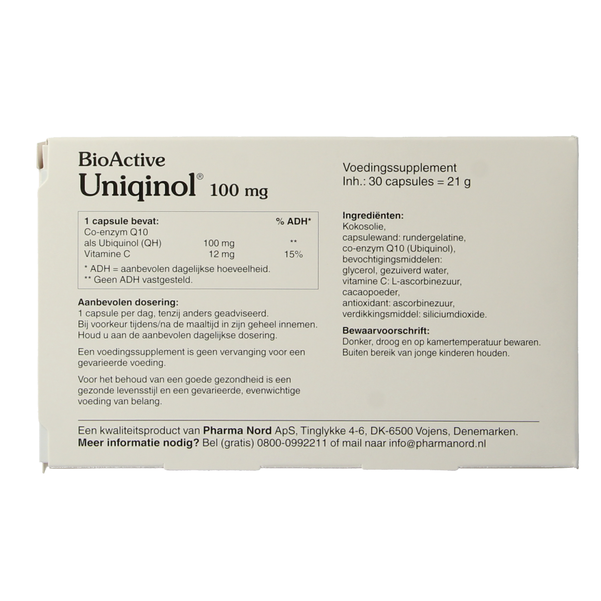 Pharma Nord Bio active uniquinol Q10 100 mg 30.00 Capsules