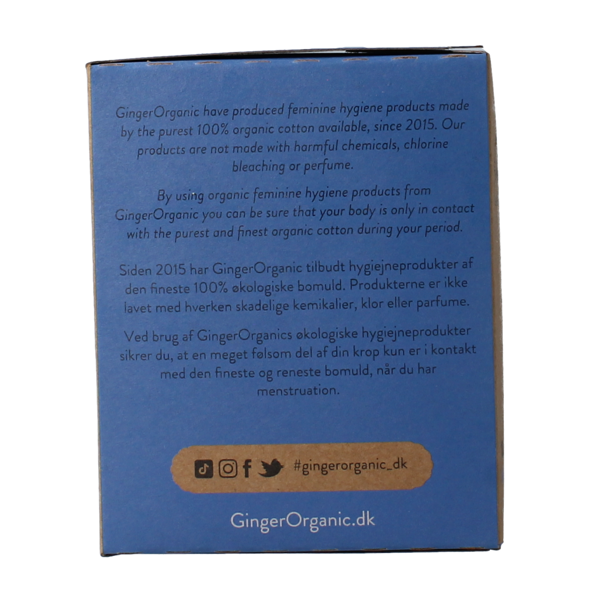 Ginger Organic Maandverband nacht met vleugels 10.00 Stuks