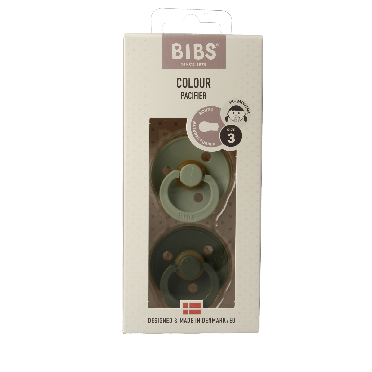 Bibs Fopspeen maat 3 sage/hunter green 2 pack 2.00 Stuks