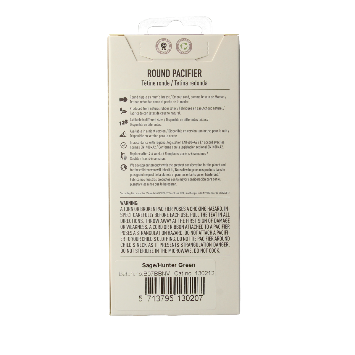 Bibs Fopspeen maat 3 sage/hunter green 2 pack 2.00 Stuks