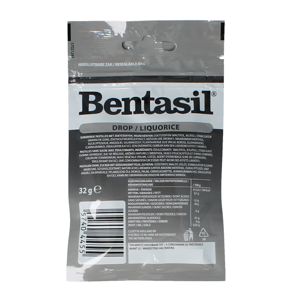 Bentasil Drop zwart zilver 32.00 Gram
