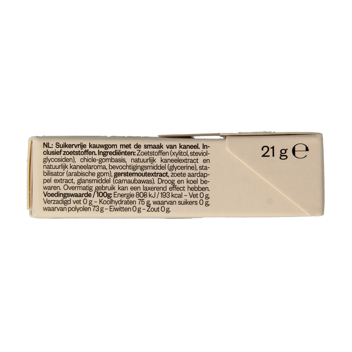 True Gum Cinnamon suikervrij 21.00 Gram