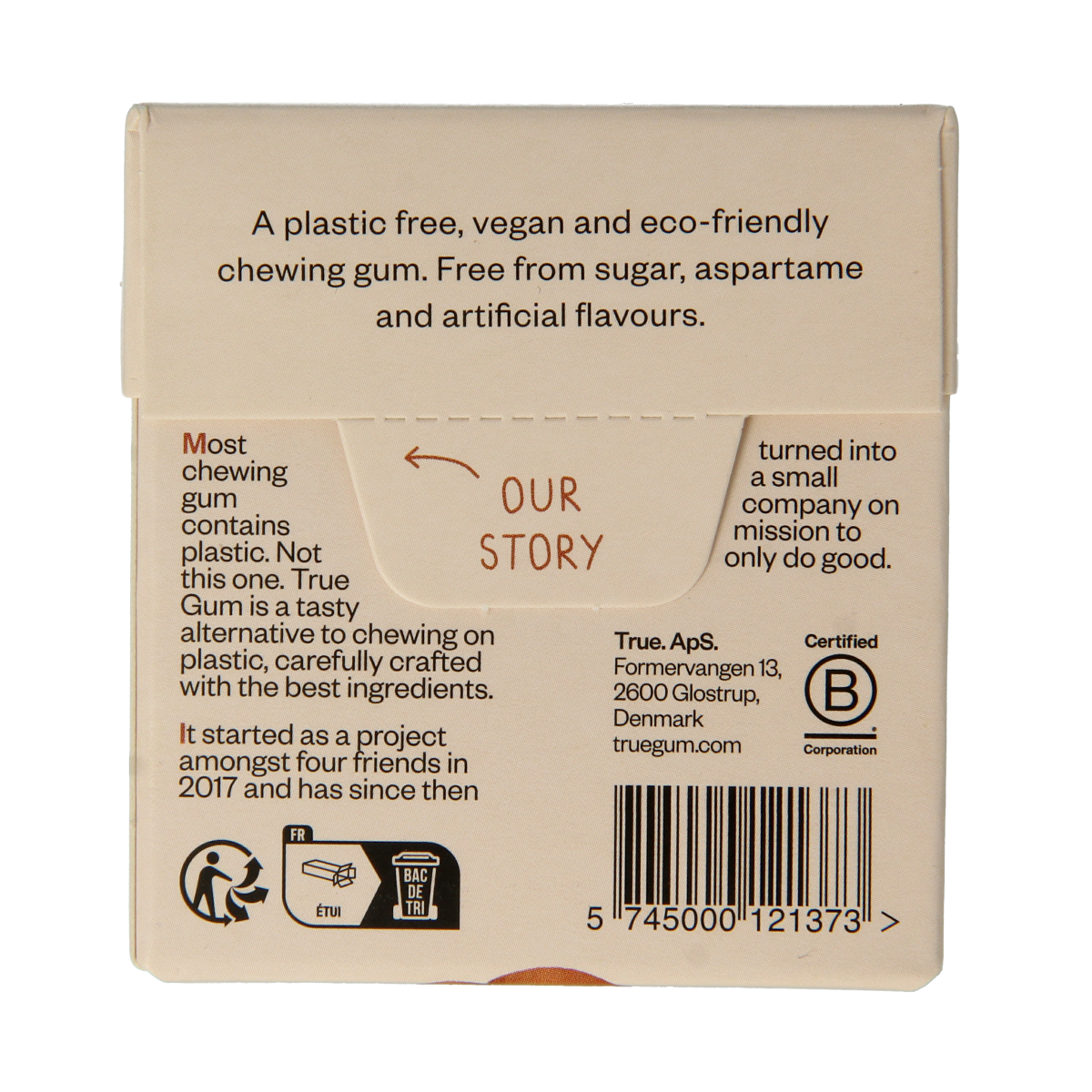 True Gum Cinnamon suikervrij 21.00 Gram
