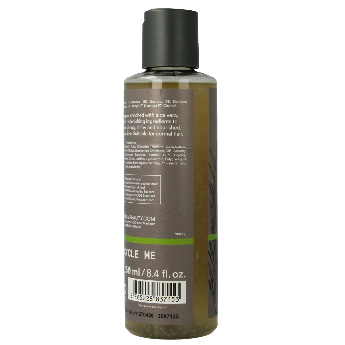 Urtekram Shampoo rozemarijn 250.00 Milliliter