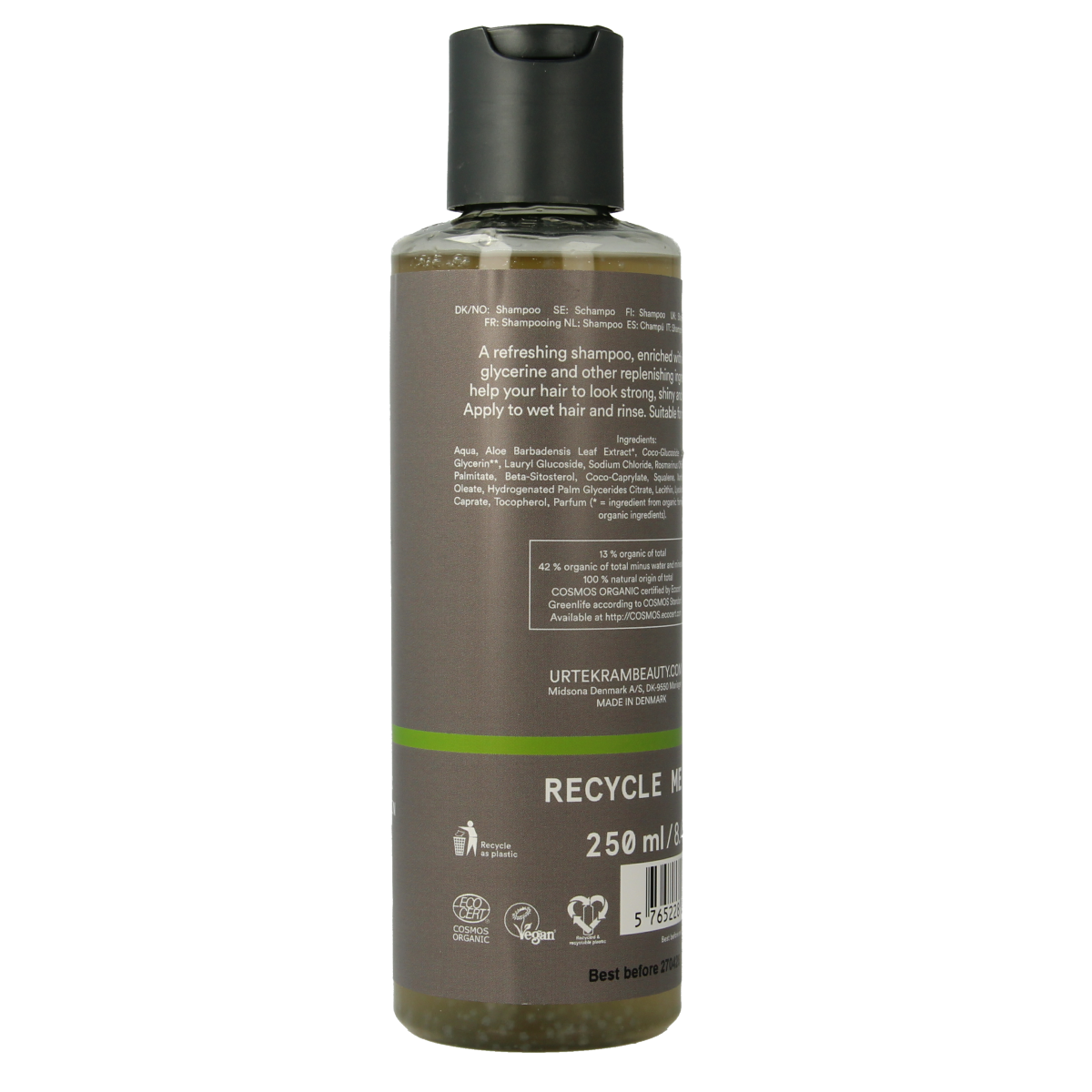Urtekram Shampoo rozemarijn 250.00 Milliliter