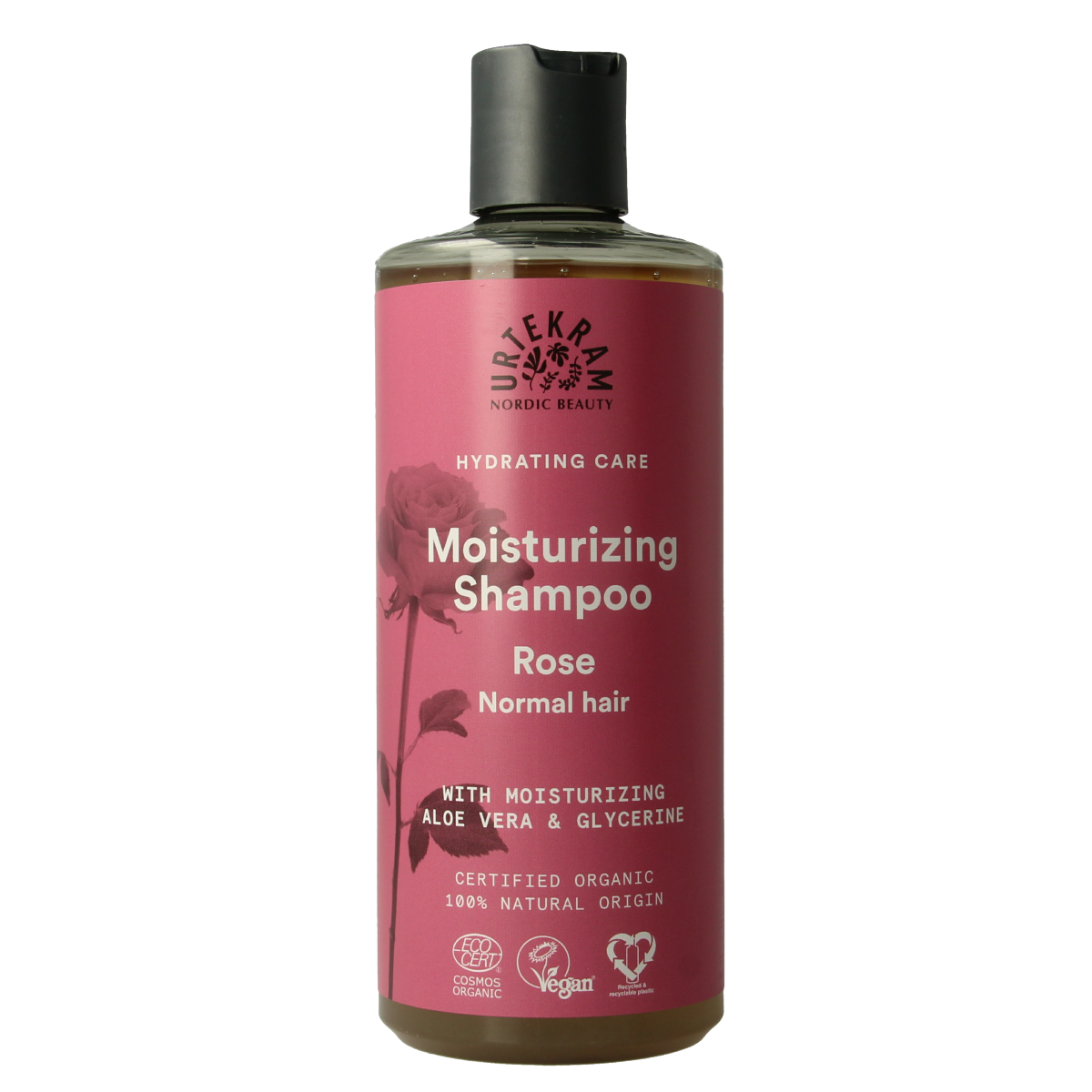 Urtekram Shampoo rozen normaal haar 500.00 Milliliter