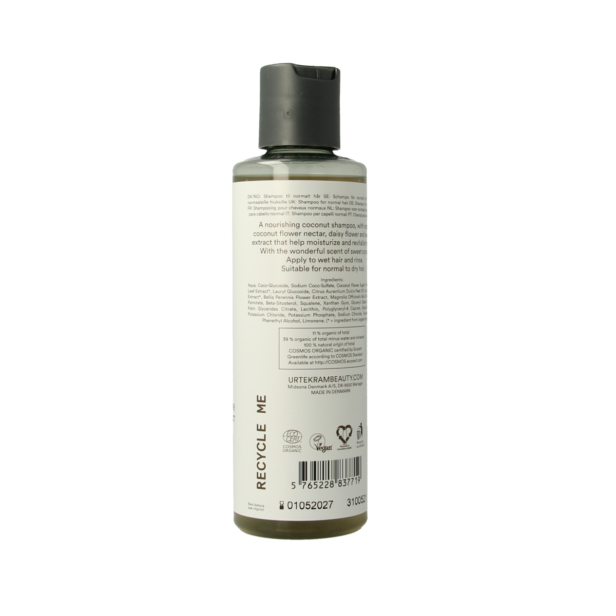 Urtekram Shampoo kokosnoot 250.00 Milliliter