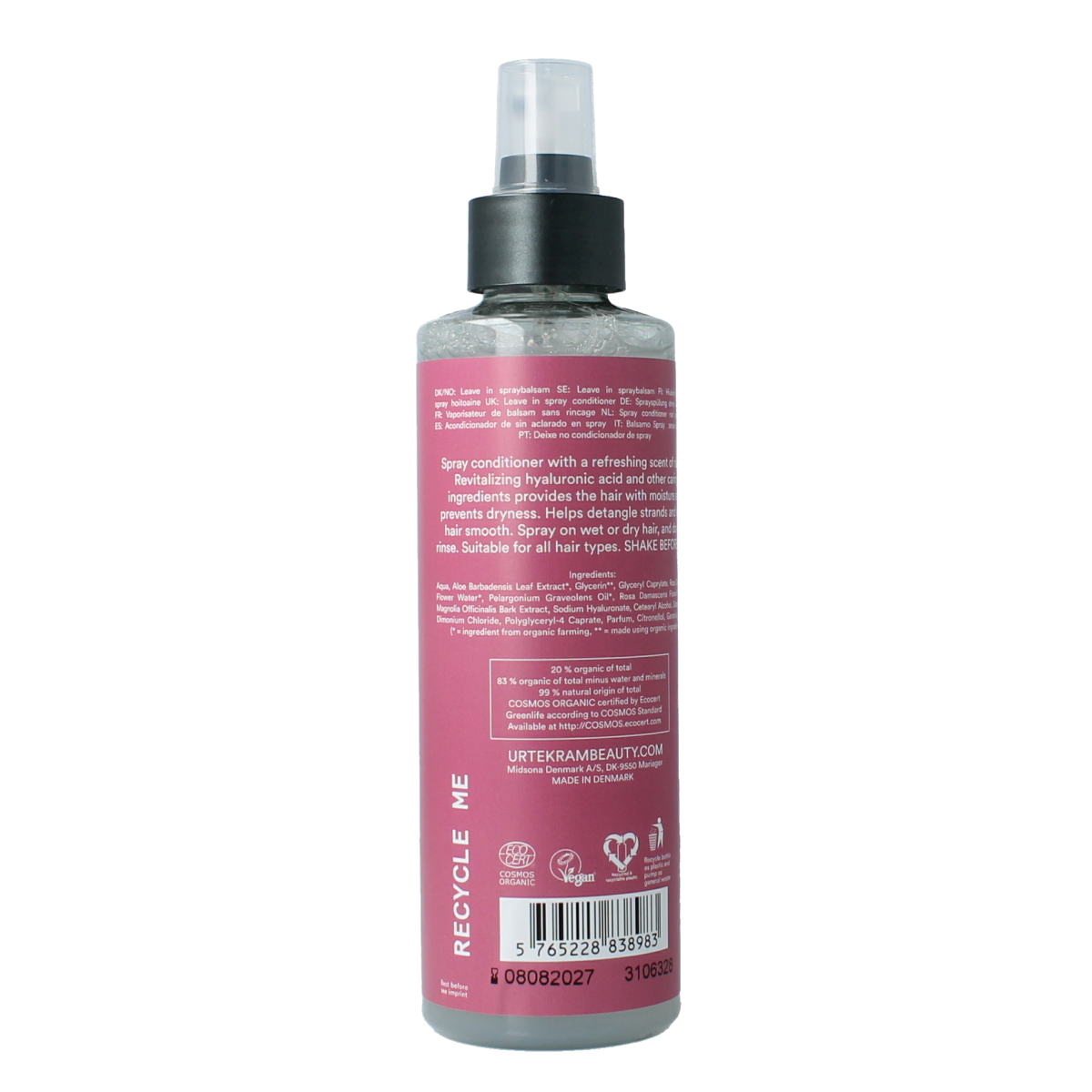 Urtekram Rozen spray conditioner 250.00 Milliliter