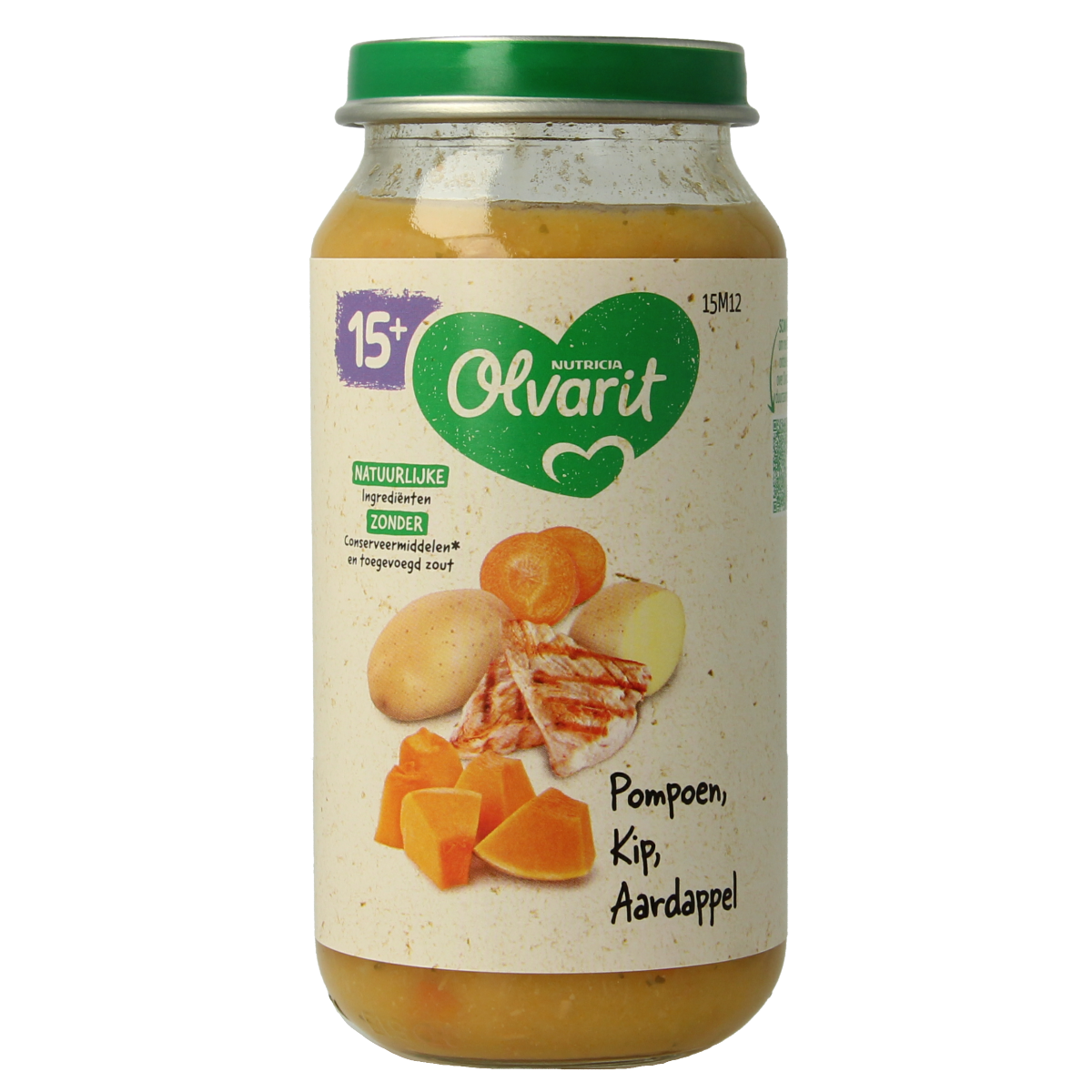 Olvarit Pompoen kip aardappel 15M12 250.00 Gram