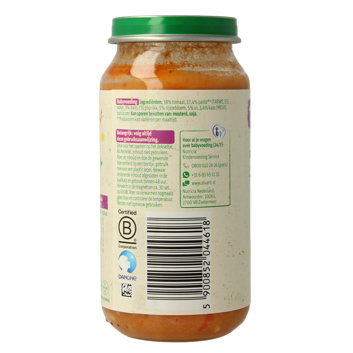Olvarit Pasta tomaat ham 18M03 250.00 Gram