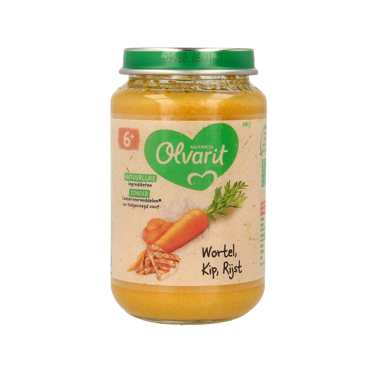 Olvarit Wortel kip rijst 6M03 200.00 Gram
