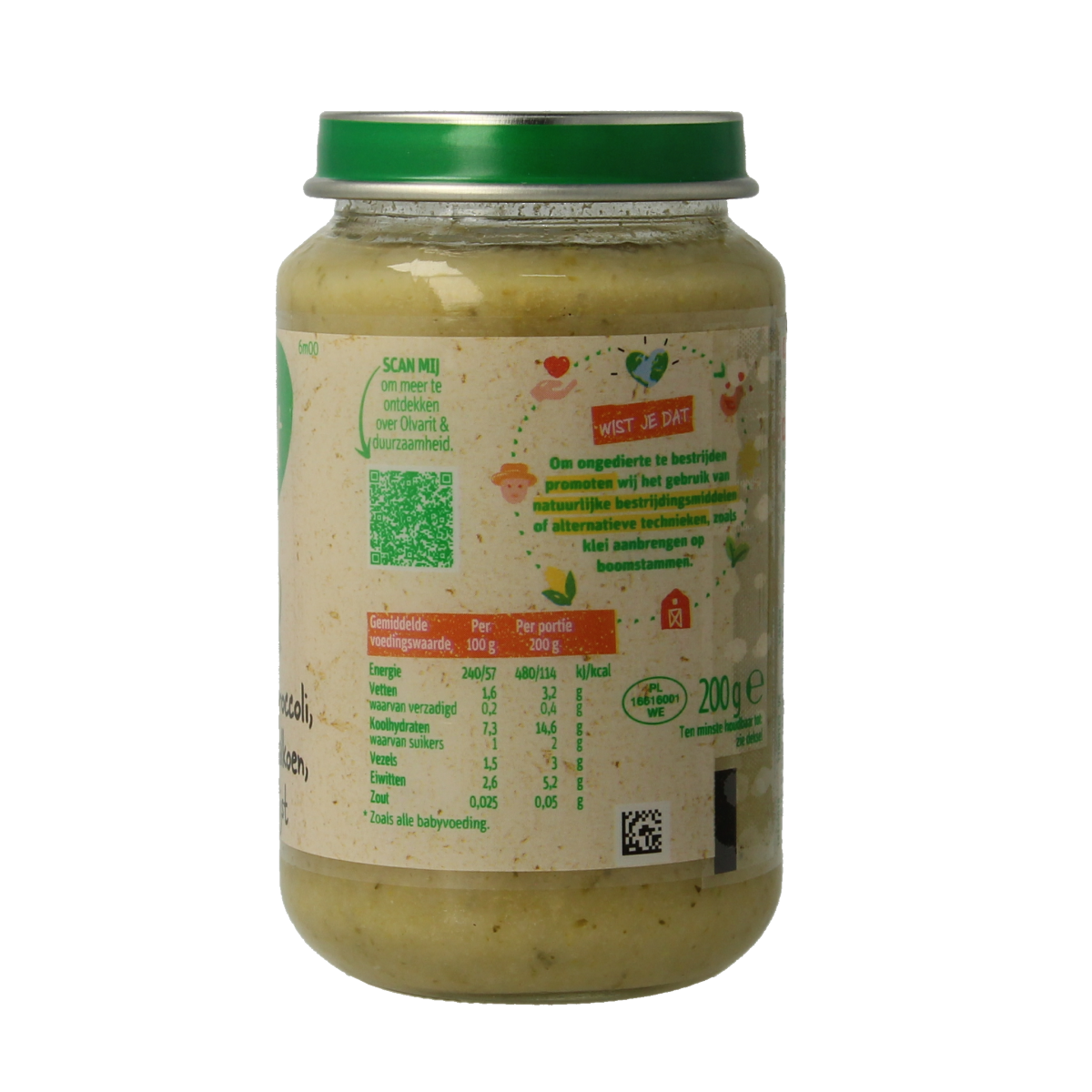 Olvarit Broccoli kalkoen rijst 6M00 200.00 Gram