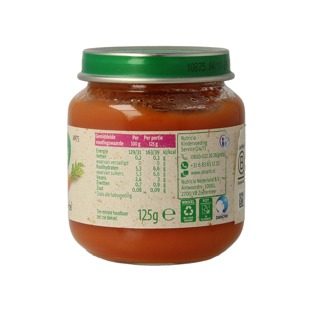 Olvarit Wortel 4M75 125.00 Gram