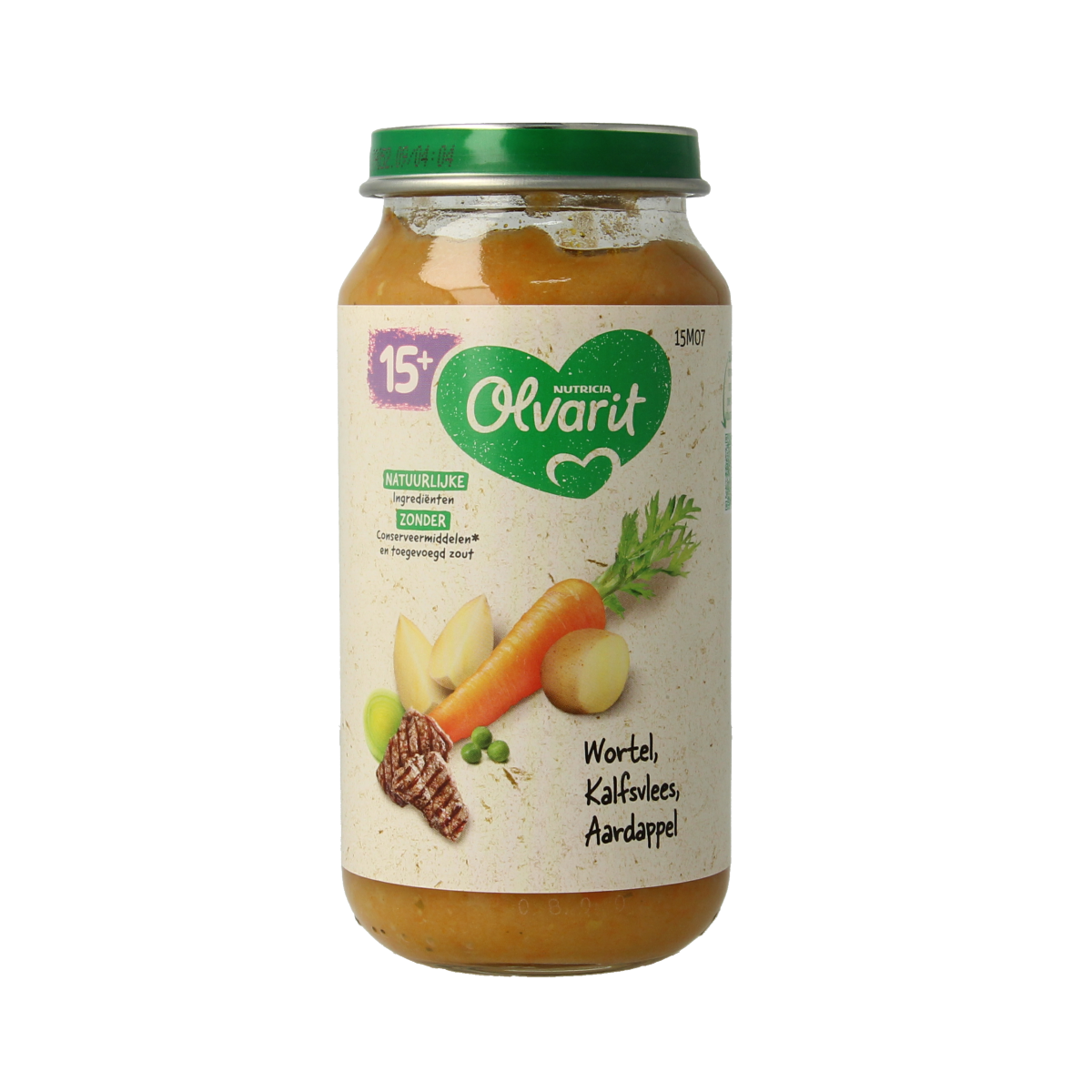 Olvarit Wortel kalfsvlees aardappel 15M07 250.00 Gram