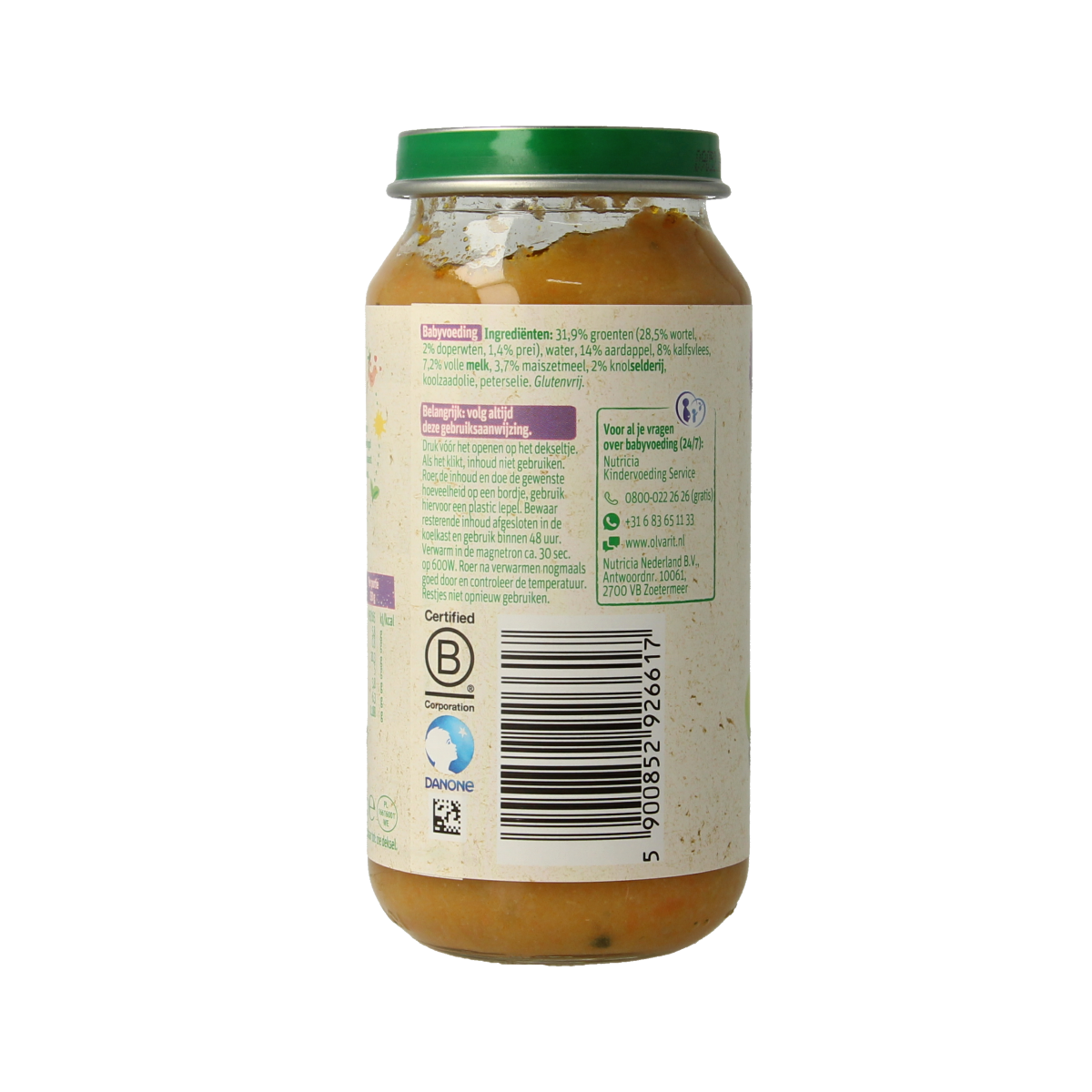 Olvarit Wortel kalfsvlees aardappel 15M07 250.00 Gram
