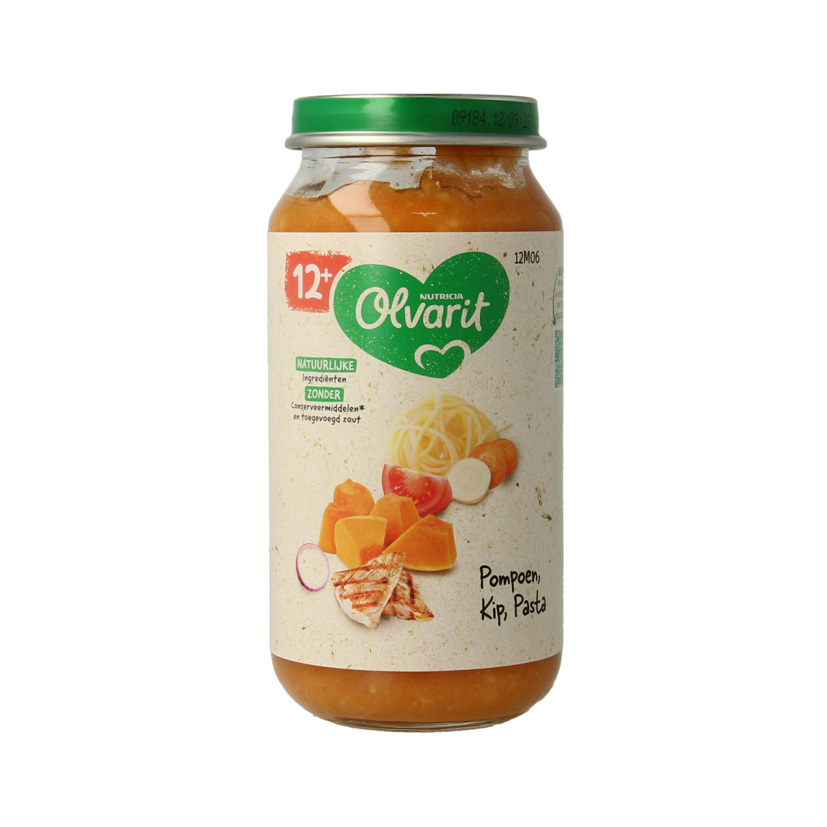 Olvarit Pompoen kip pasta 12M06 250.00 Gram