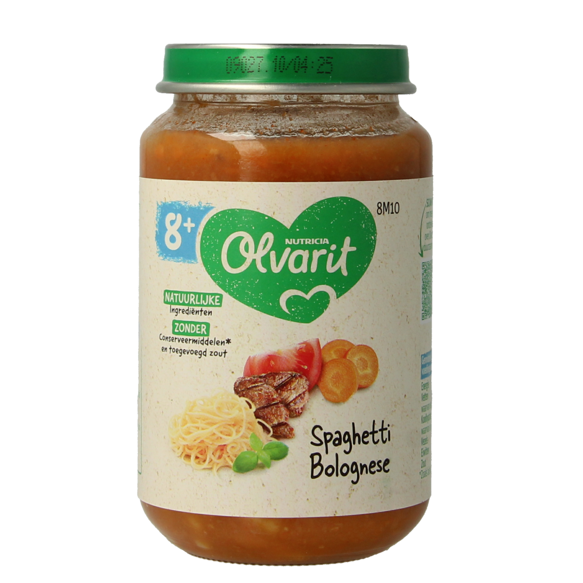 Olvarit Spaghetti bolognese 8M10 200.00 Gram