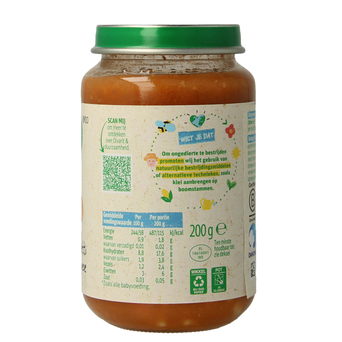 Olvarit Spaghetti bolognese 8M10 200.00 Gram