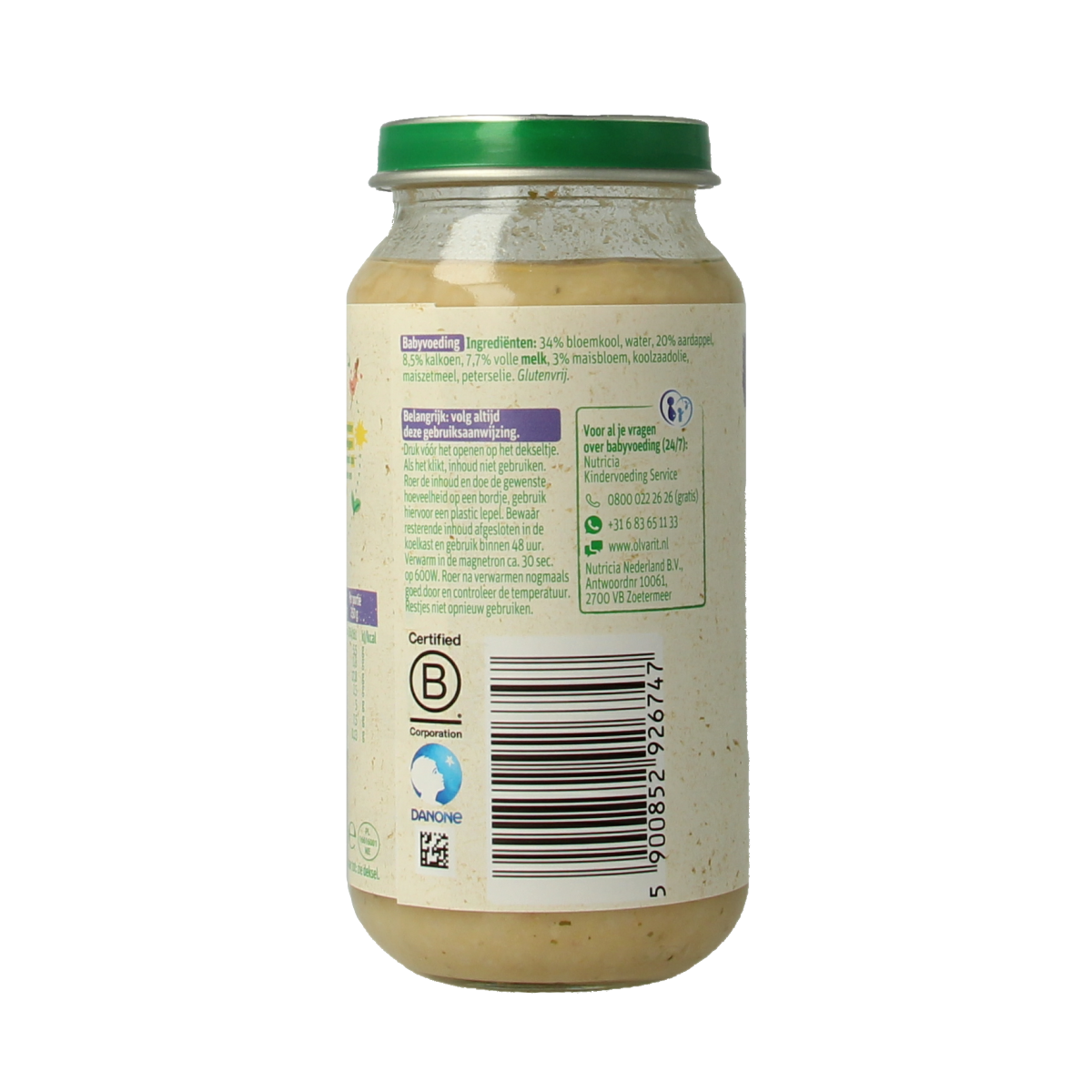 Olvarit Bloemkool kalkoen aardappels 15M08 250.00 Gram