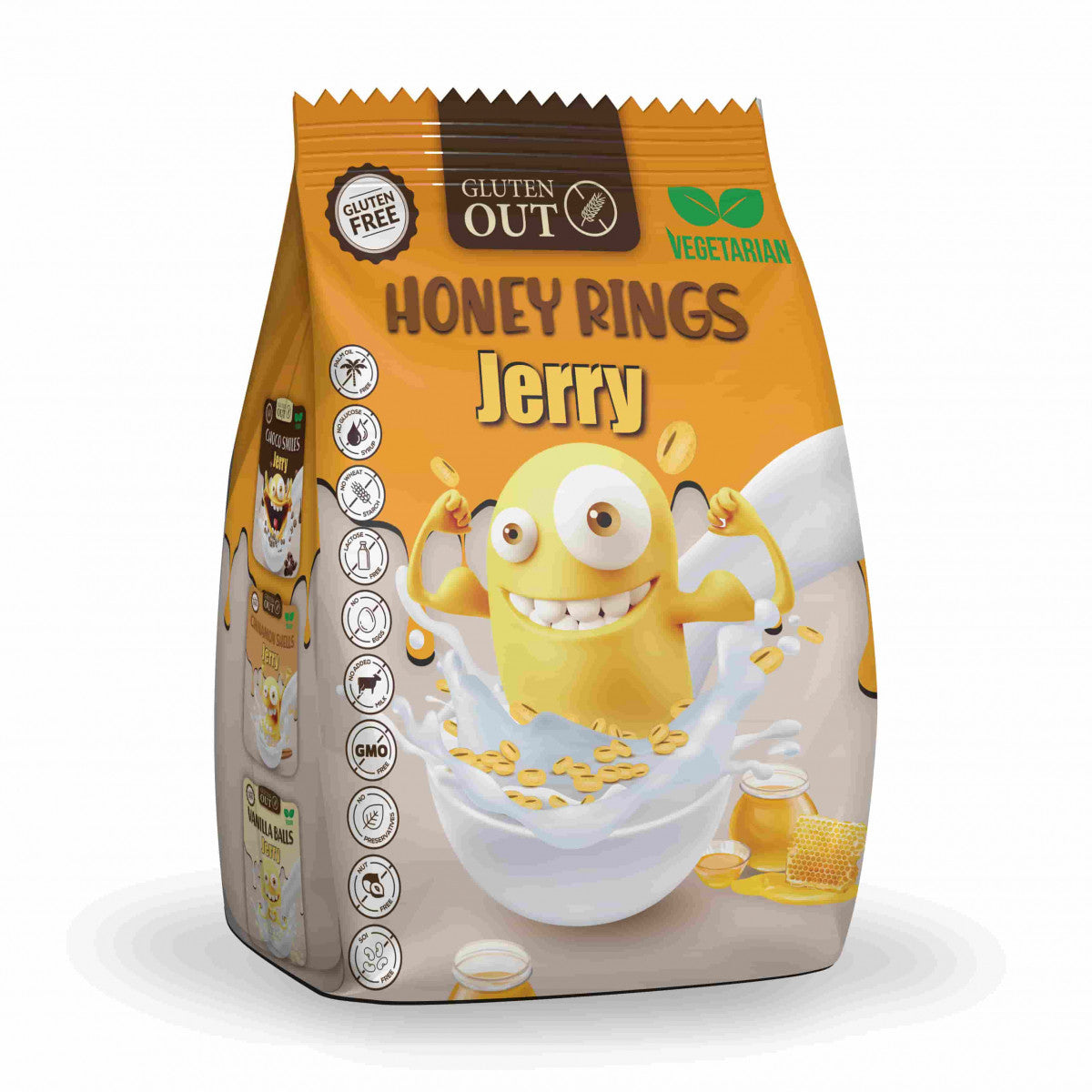Gluten Out Jerry honey rings glutenvrij 375.00 Gram