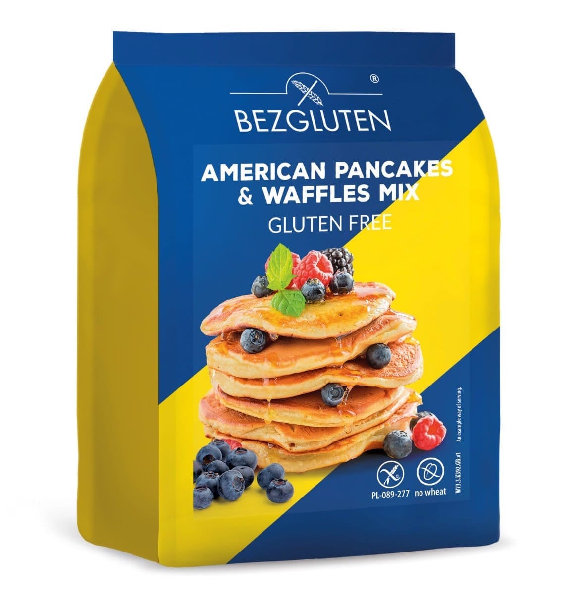 Bezgluten American pancakes & waffles mix glutenvrij 300.00 Gram