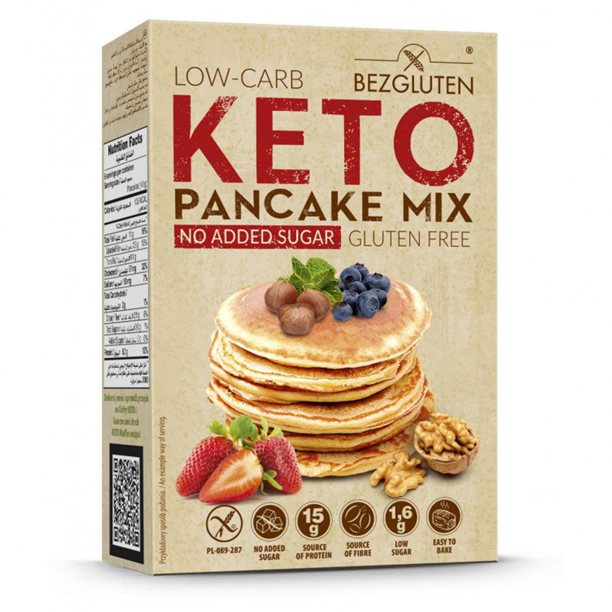 Bezgluten Pancake mix keto glutenvrij 150.00 Gram