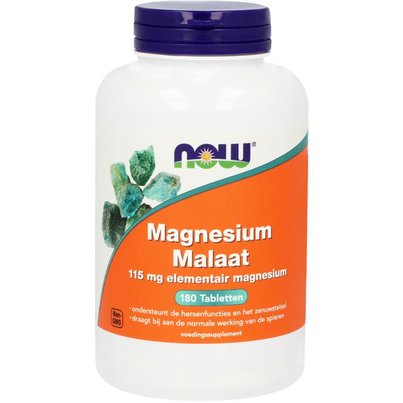 NOW Magnesium malaat 113mg 180.00 Tabletten
