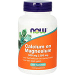 NOW Calcium 500mg en magnesium 250mg 100.00 Tabletten