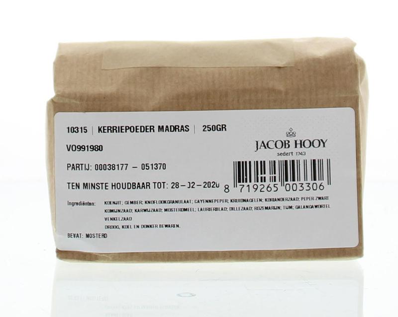 Jacob Hooy Kerriepoeder Madras 250.00 Gram