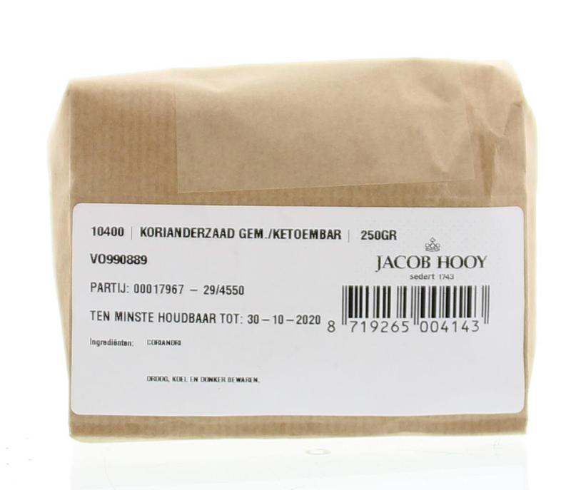 Jacob Hooy Korianderzaad gemalen/ketoembar 250.00 Gram