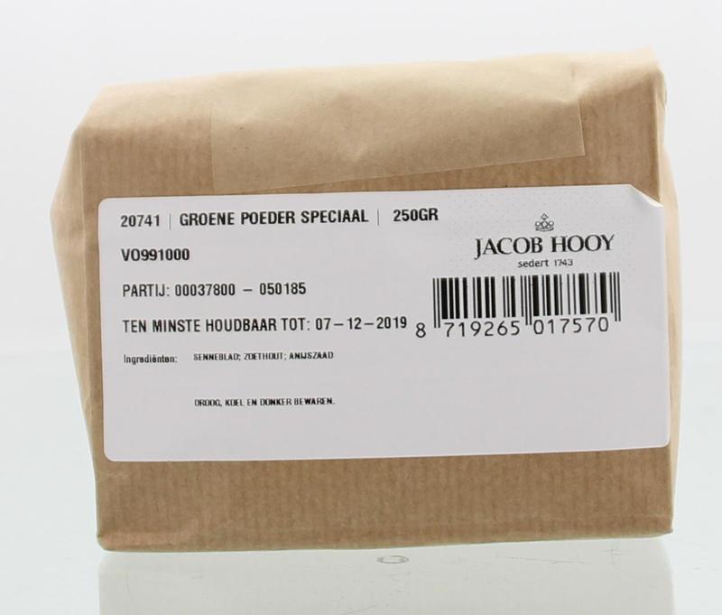 Jacob Hooy Groene poeder speciaal 250.00 Gram