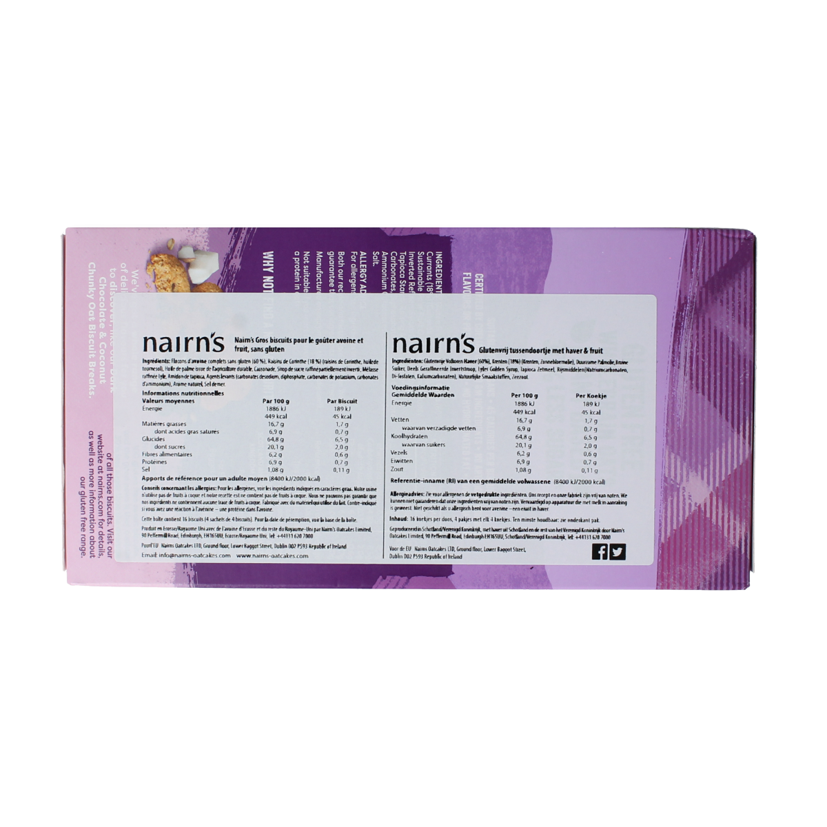 Nairns Biscuit breaks oats & fruit 160.00 Gram