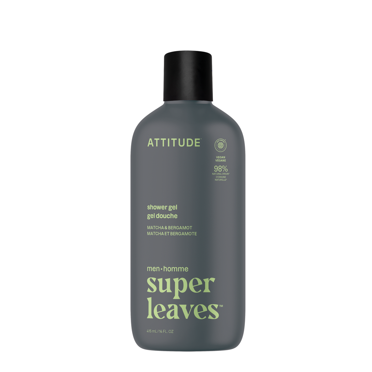 Attitude Men showergel matcha & bergamot 415.00 Milliliter