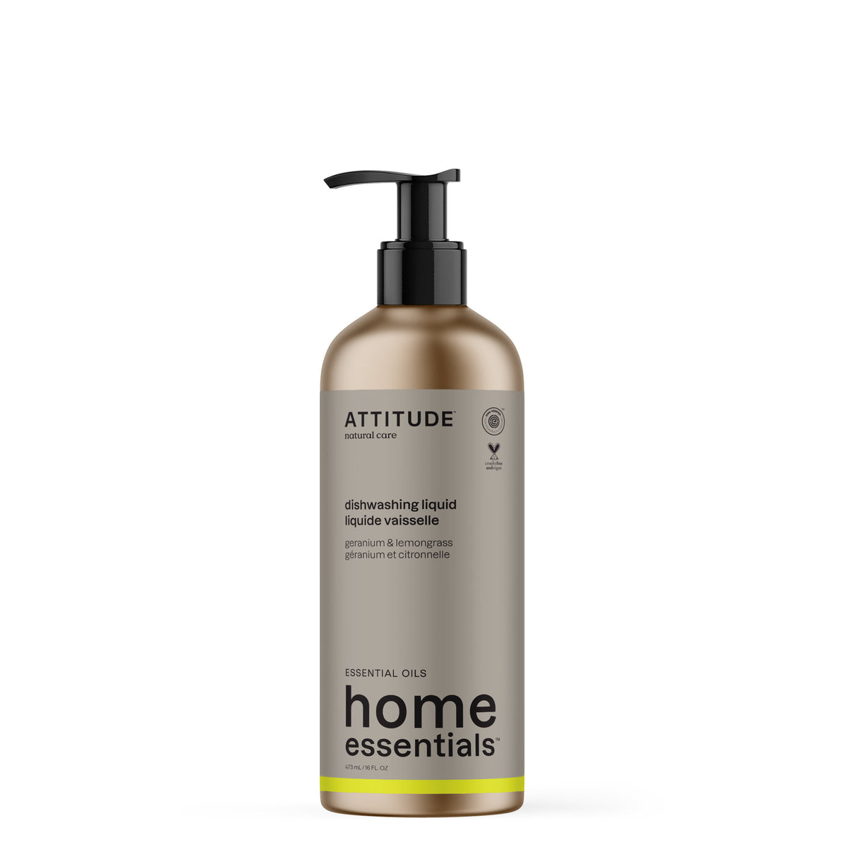 Attitude Afwasmiddel geranium & citroengras 473.00 Milliliter