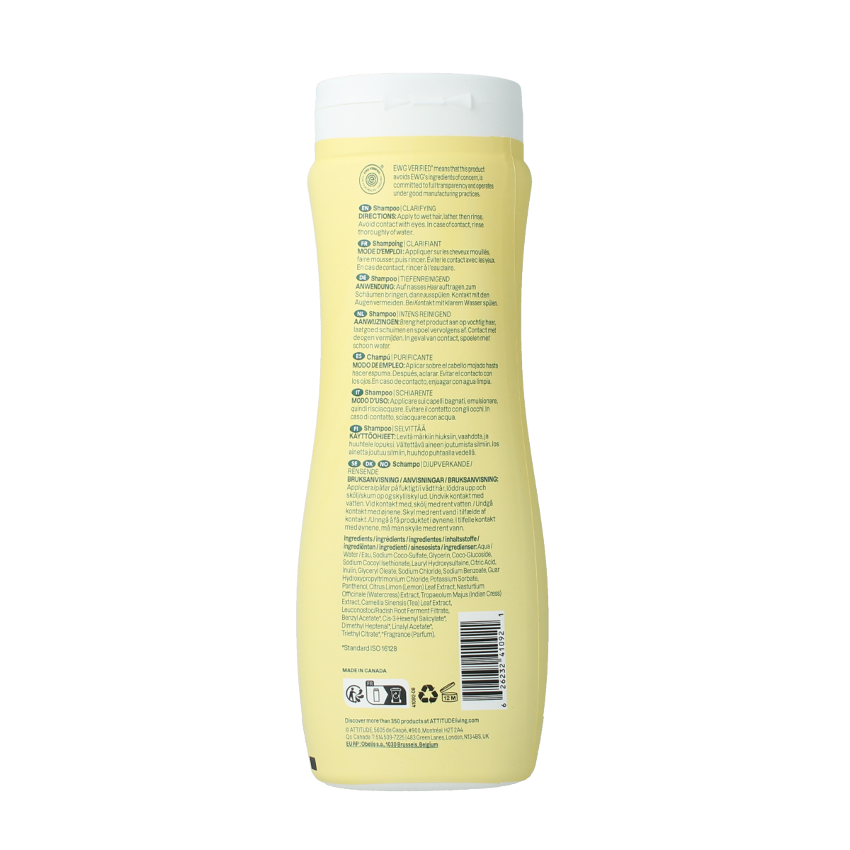Attitude Shampoo super leaves zuiverend 473.00 Milliliter