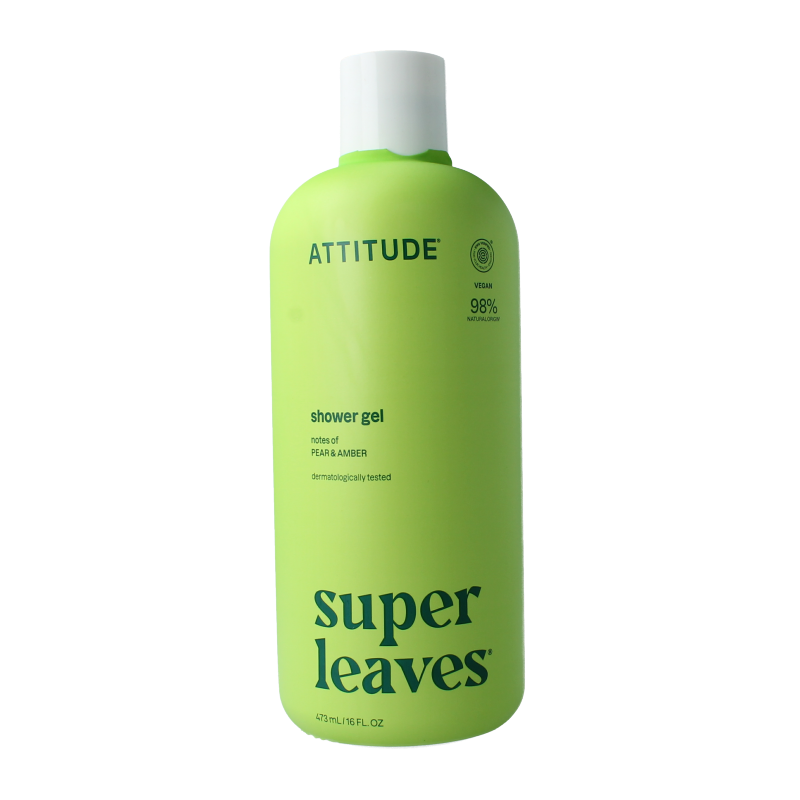Attitude Shower gel soothing pear & amber 473 Milliliter