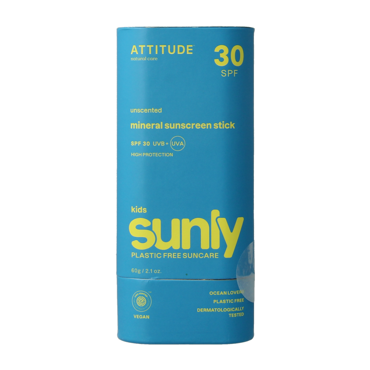 Attitude Sunly zonnebrandstick kids SPF30 60.00 Gram