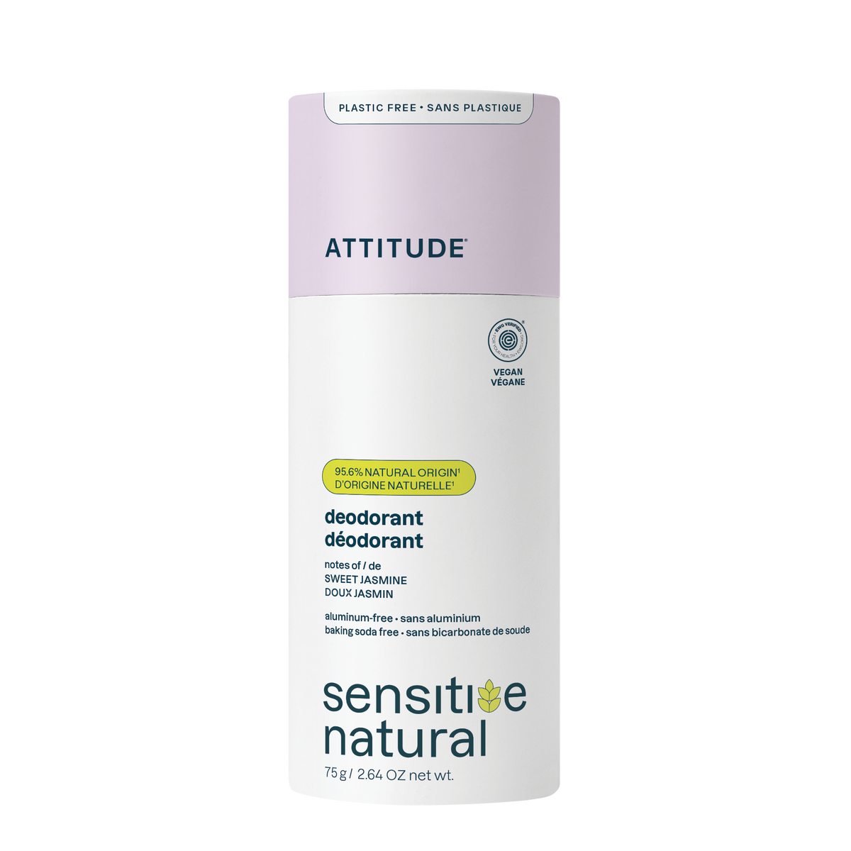 Attitude Deodorant baksoda vrij zoete jasmijn super leaves 75 Gram