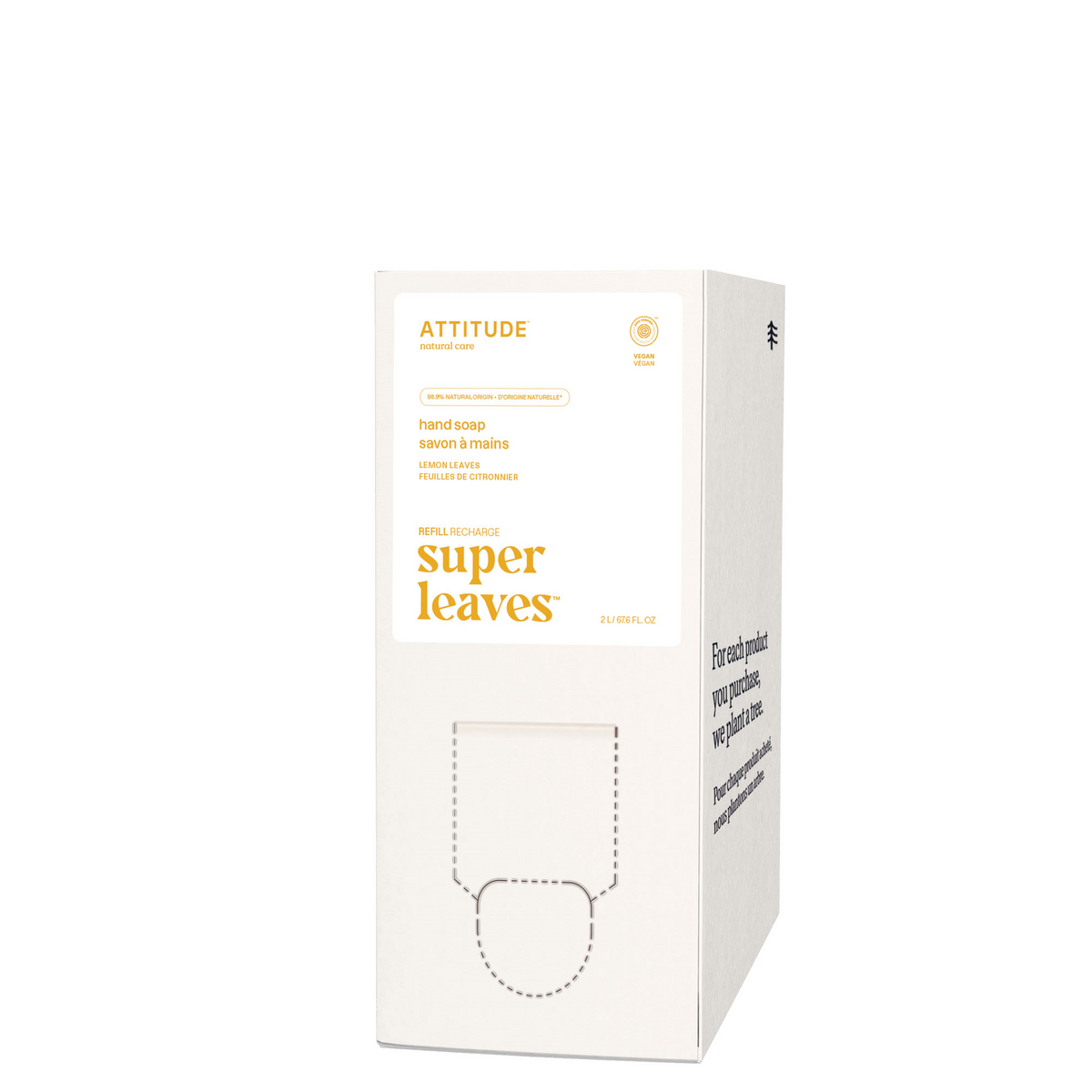 Attitude Super leaves handzeep lemon leaves eco refill 2.00 Liter