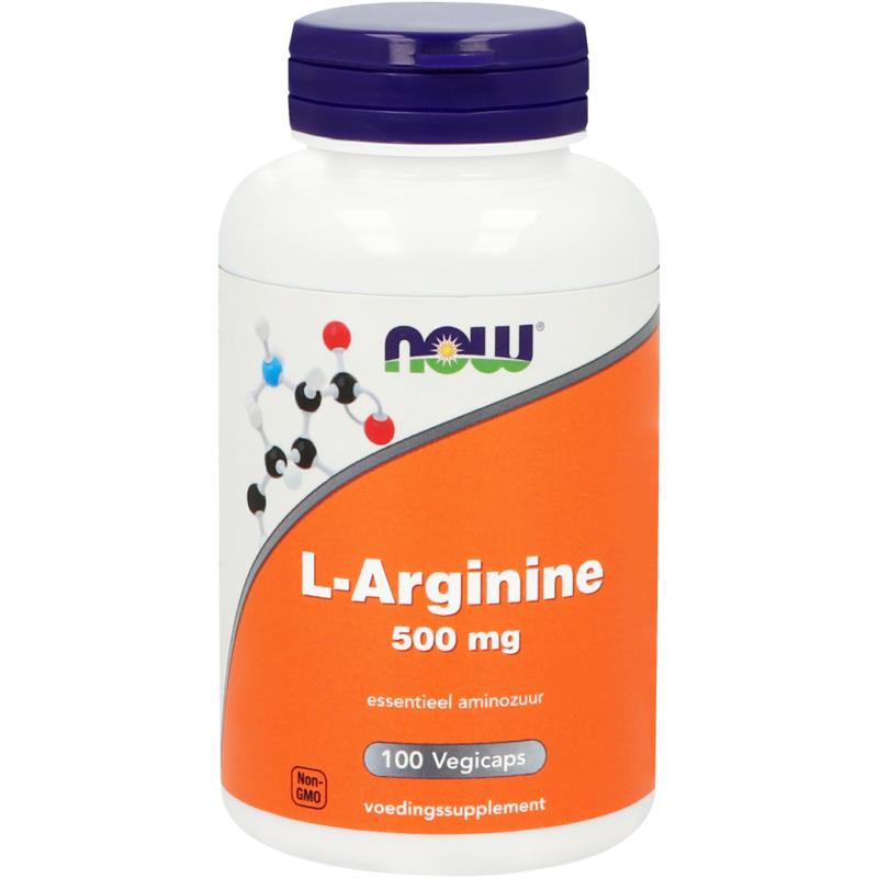NOW L-Arginine 500mg 100.00 Vegetarische capsules