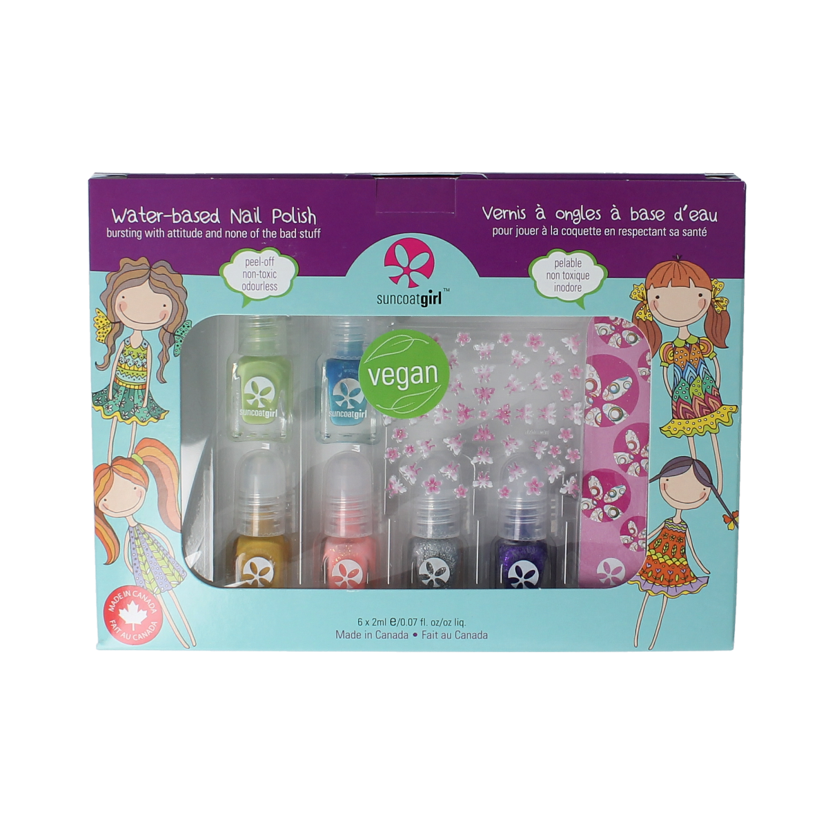 Suncoat Girl Nagellak mini mani vegan 6x2ml 1.00 Set