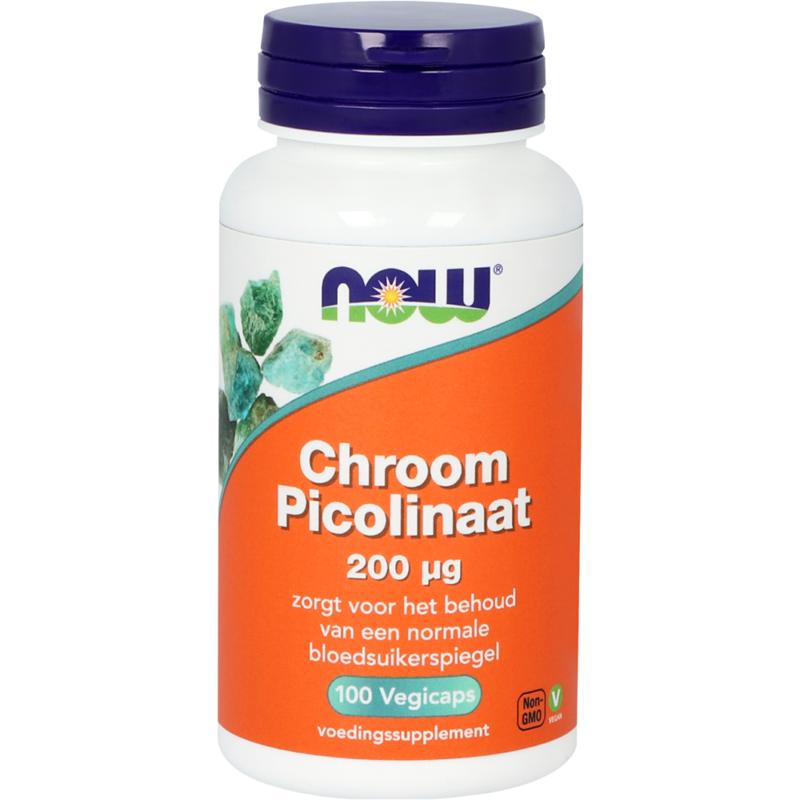 NOW Chroom Picolinaat 200mcg 100.00 Capsules
