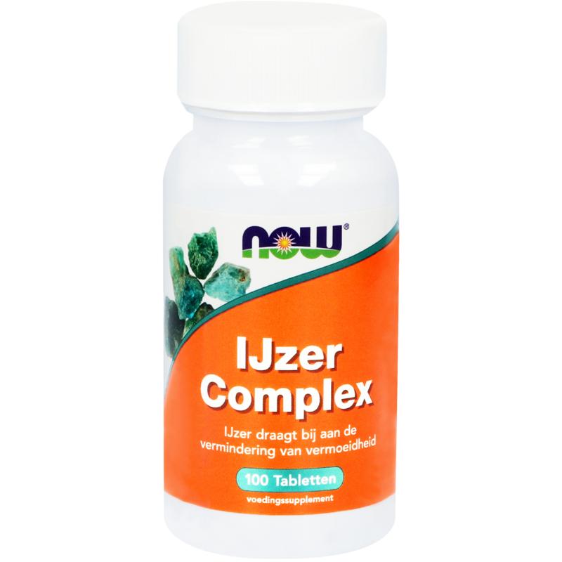 NOW IJzer complex 100.00 Tabletten
