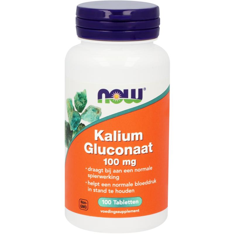 NOW Kalium gluconaat 100mg 100.00 Tabletten