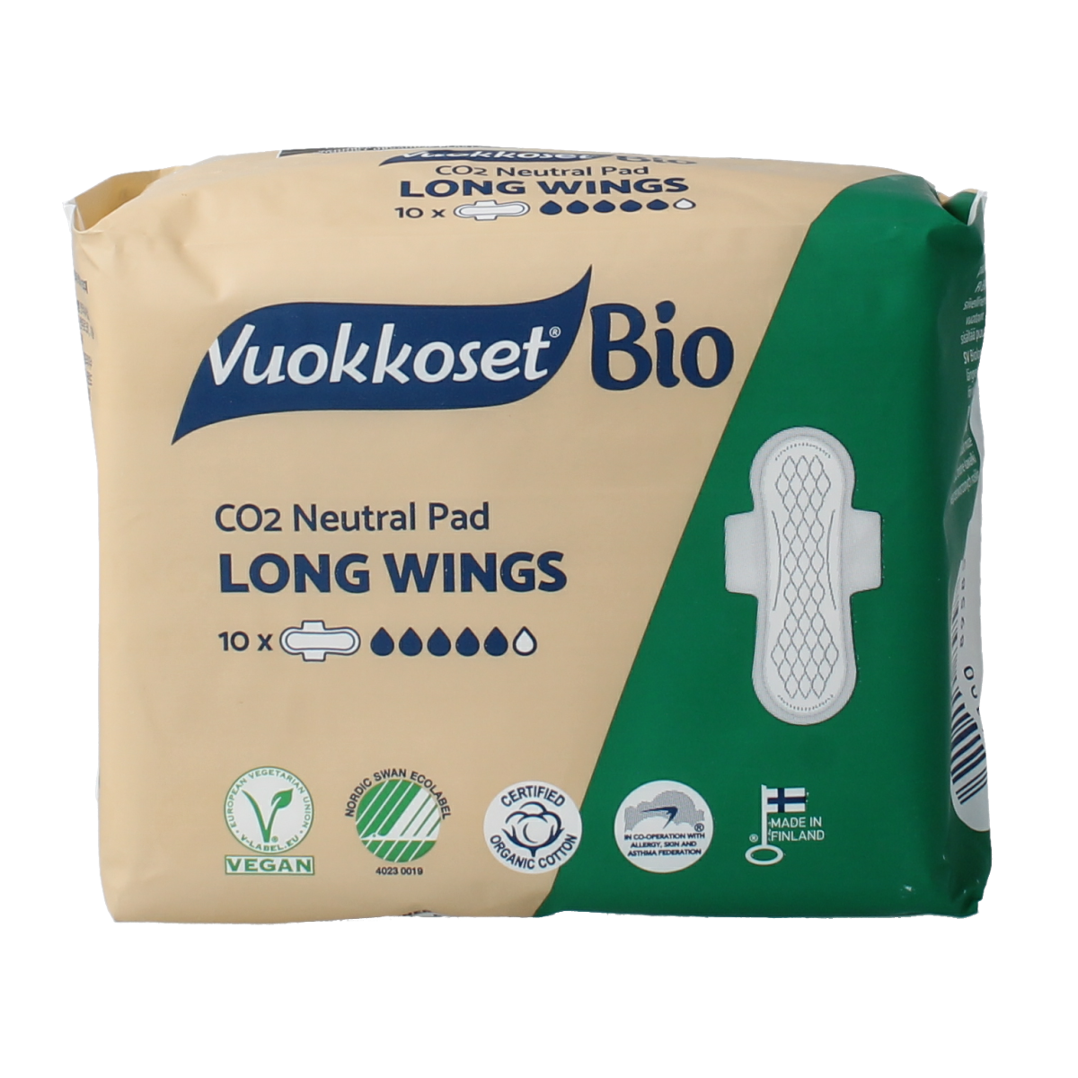 Vuokkoset Maandverband long wings 10.00 Stuks