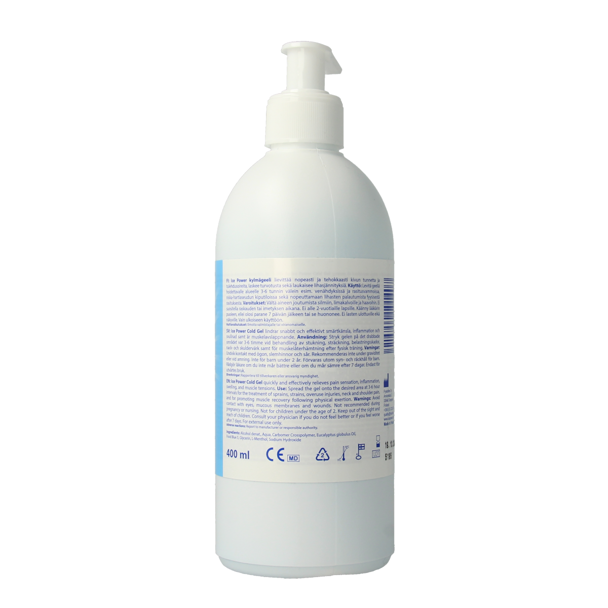Ice Power Cold gel flacon met pomp 400.00 Milliliter
