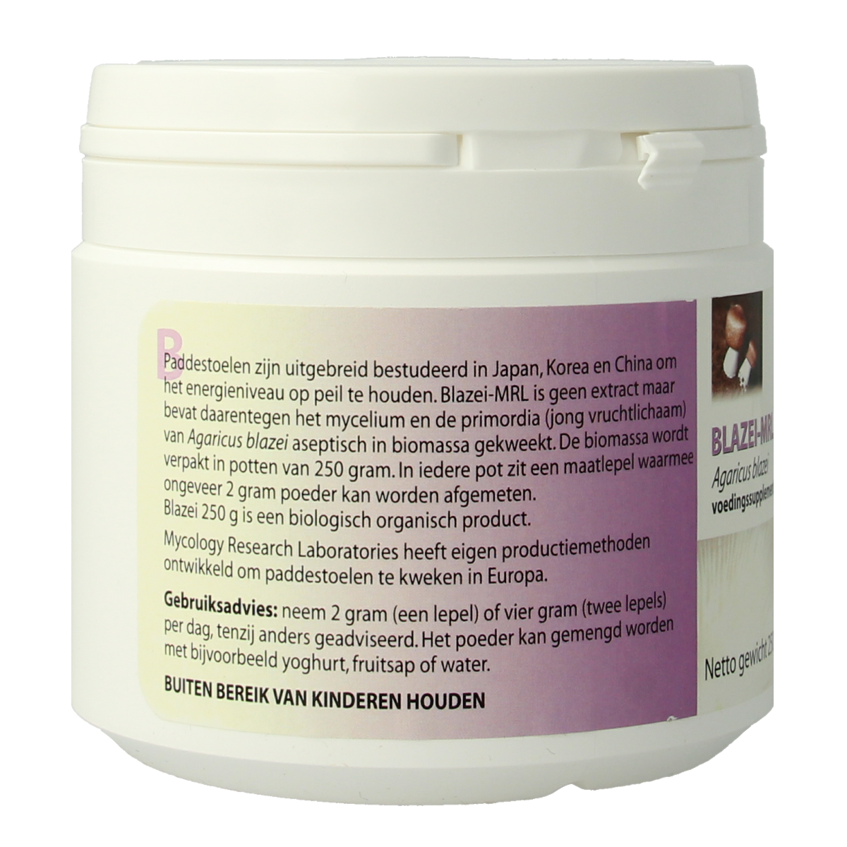 MRL Agaricus poeder bio 250.00 Gram