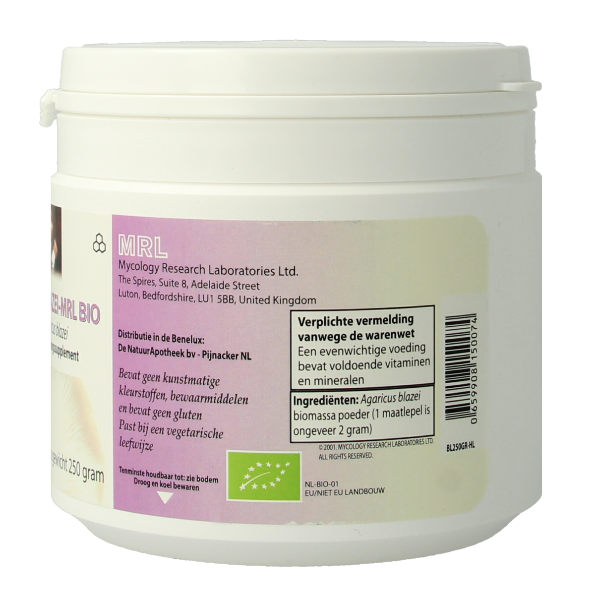 MRL Agaricus poeder bio 250.00 Gram