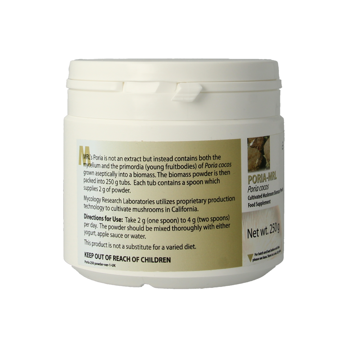 MRL Poria poeder bio 250.00 Gram